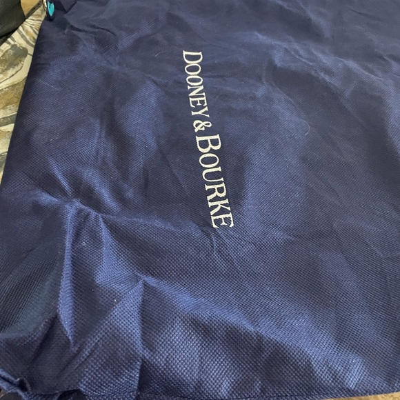 Dooney & Bourke Black Pebble Grain Leather Drawstring Bag 11 X 10.75 NEW - Picture 11 of 16